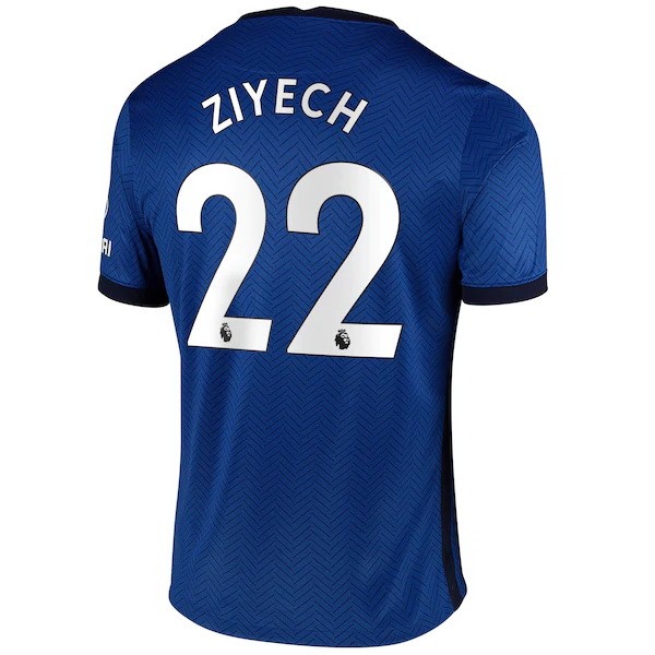 Camiseta Chelsea NO.22 Ziyech Primera Equipación 2020-2021 Azul
